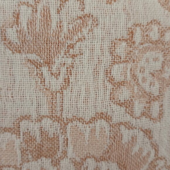 Devi Designs Cherise Gauze Throw Pillow 17"x17" Square Pastel Peach Apricot - Picture 2 of 6